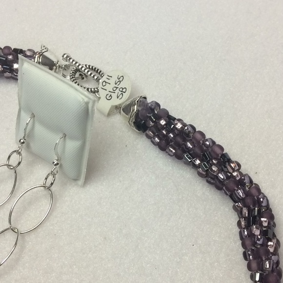 FINAL SALE PRICE Dusty Rose & Purple OOAK Designer Jewelry Set - Picture 2 of 6